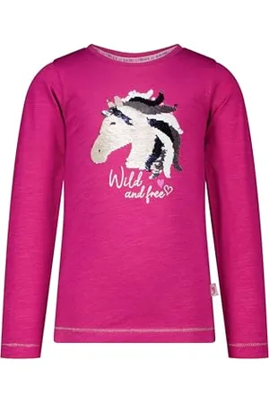 Salt & Pepper Mädchen Girls Emb Rev.Sequins Horse Baby- Und Kleinkind T-Shirt-Satz, , 128-134 EU