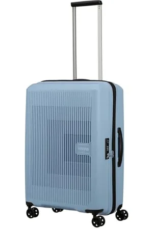 American Tourister Aerostep - Spinner M, Erweiterbarer Koffer, 67 cm, 66.5/72.5 L, Grau (Soho Grey)