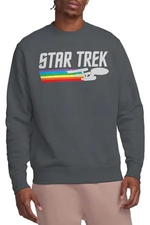 Star Trek Unisex Rainbow Trail Crew Sweatshirt, , M