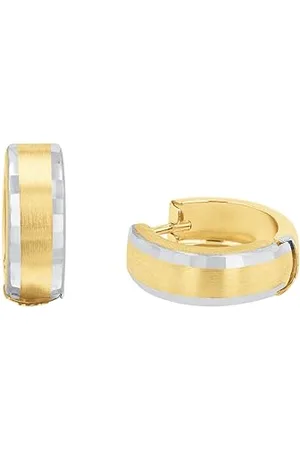 Amor Creolen Unisex Damen Herren Ohrschmuck, 1,5 cm, Bicolor, Kommt in Schmuck Geschenk Box, 2013744