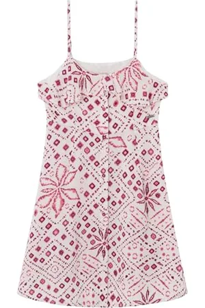 Pepe Jeans Mädchen-Qamar-Kleid, Weiß (Mousse White), 10 Jahre
