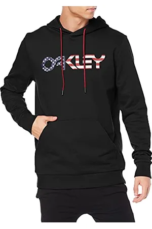 Oakley Herren B1B PO 2.0 Hoody – Schwarz/Amerikanische Flagge – Größe L, Schwarz