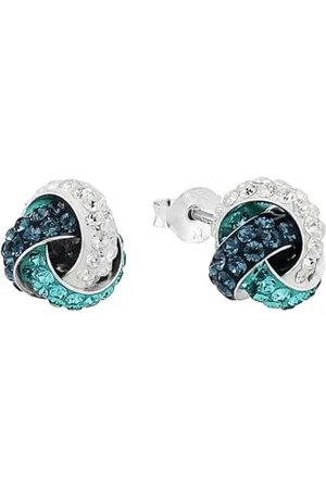 Amor Ohrstecker 925 Sterling Damen Ohrschmuck, mit Kristall, 1 cm, , Kommt in Schmuck Geschenk Box, 9202409