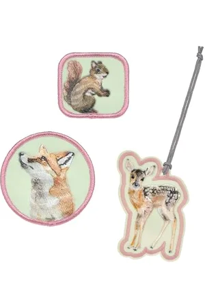 LÄSSIG Anhänger und Patches Set (3 Stk.) mit Druckknopf/School Patches Set