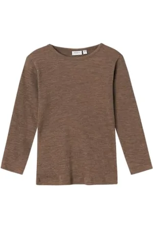 NAME IT Nmmwossa Wool/Silk Rib Ls Top