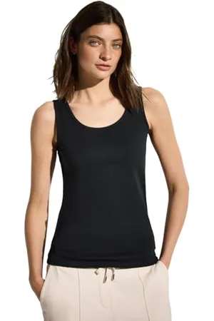 CECIL Damen B322820 Basic Top, Black, Large