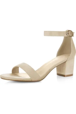 Allegra K Damen offene Zehen mittlere Blockabsatz Knöchel-Riemen Sandalen 38