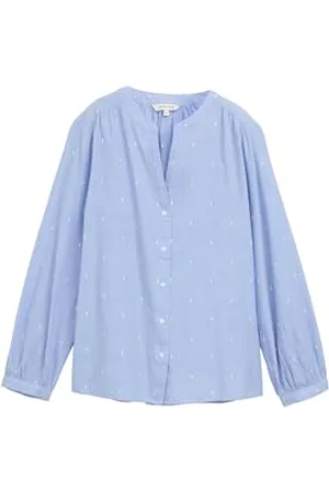 TOM TAILOR Damen 1045250 Bluse, 37569-Chambray Embroidery Design, 38
