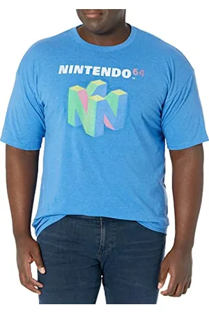 Nintendo Herren N64 Logo Kurzarm T-Shirt, , 3X-Groß