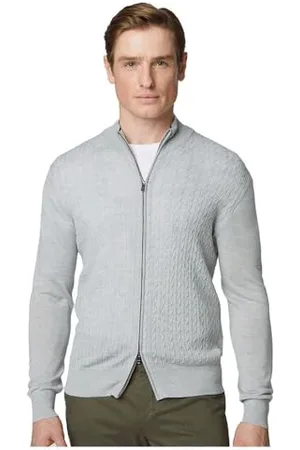 Hackett Herren Baby Cable Fzip Strickjacke, , M