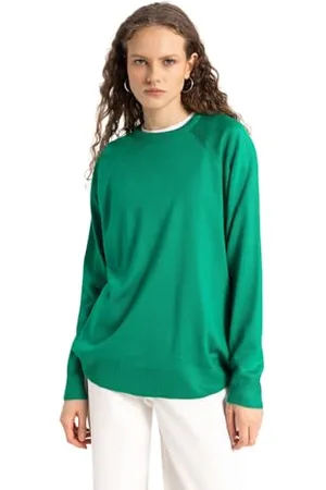 DeFacto Damen Strickmode - Stilvolle Strickpullover Blusen & Tuniken für Damen - Auswahl an Pullover - Feinstrickpullover Strickjacken und Pulli