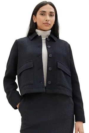 TOM TAILOR Damen Bouclé Blazer Jacke, , 46