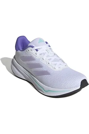 adidas Damen Response Runner Shoes Laufschuhe, Cloud White/Purple Tint/Flash Aqua, 45 1/3 EU