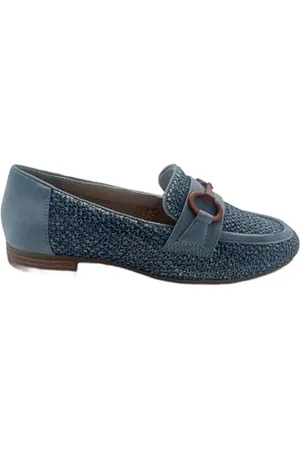Jana Damen Slipper Runde Spitze Vegan, Blau , 38 EU