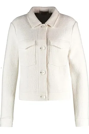 Gerry Weber Damen Blazerjacke in Bouclé-Optik Langarm, Manschetten unifarben 38