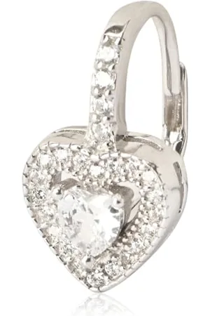 Brilio Ohrringe Charming Silver Ohrringe mit Zirkonen Herz EA53 sBS0995 Marke, Estándar, Nicht-Edelmetall, Kein Edelstein