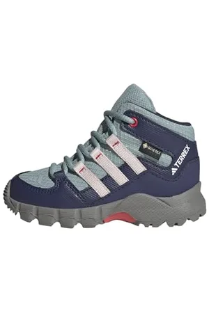 adidas Unisex Baby Terrex Mid Gore-TEX Hiking Shoes Wanderschuhe, Magic Grey/Putty Mauve/Pure Ruby, 20 EU