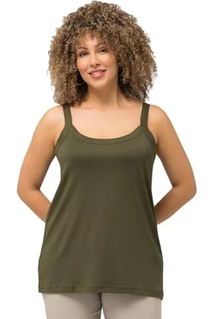 Ulla Popken Damen Spaghetti-Top Trägershirt/Cami Shirt, , 62-64