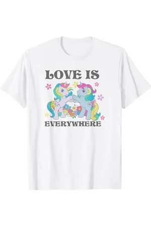 My Little Pony Retro Rainbow Unicorns Love Is Everywhere T-Shirt