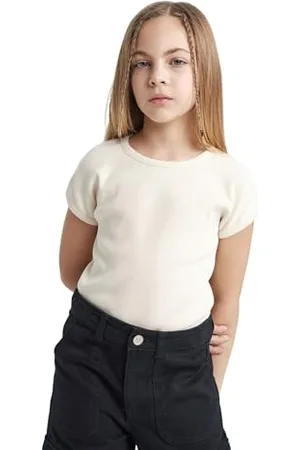 DeFacto Mädchen T-Shirt - Trendige T Shirts für Kinder - Mädchen T-Shirts für Mädchen -Tshirts Mädchen, ,9-10 Jahre