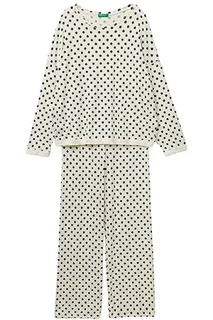 Benetton Damen Pig (Trikot + Hose) 387S3P026 Pyjamaset, , S