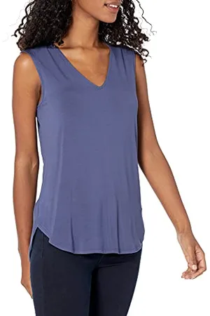 Amazon Damen Tank-Top aus Jersey mit V-Ausschnitt, Reguläre Passform (Früher Daily Ritual), , XXL