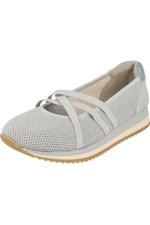 Jana Damen Ballerinas mit Riemen Vegan, Blau , 37 EU
