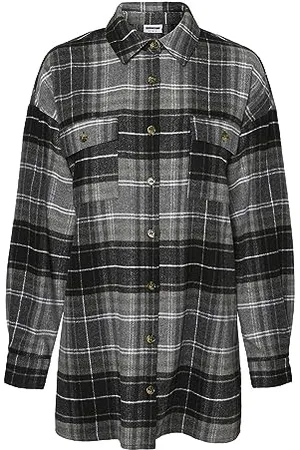 Noisy May Damen Nmflanny L/S Long Shacket Bg Noos Jacke, , S EU
