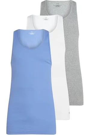 Calvin Klein Herren 3er Pack Tank Tops aus Baumwolle, Mehrfarbig (White, Grey Heather, Glacier), M