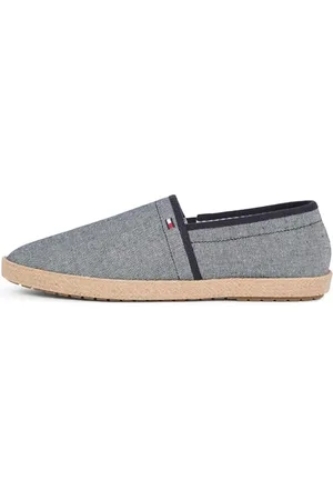 Tommy Hilfiger Herren Espadrilles Chambray mit Logo, Blau (Desert Sky), 43