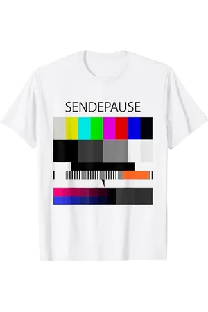 witzige und lustige Sprüche Sendepause Testbild 90er Jahre 80er Jahre Fan Geschenkidee N T-Shirt Unisex-Erwachsene Kurzarm Klassisch EU S