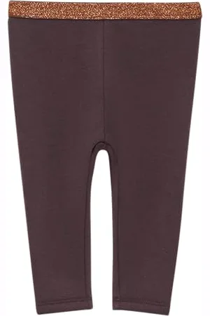 QS by s.Oliver Thermofleece-Leggins mit Glitzer-Elastikbund aubergine 86