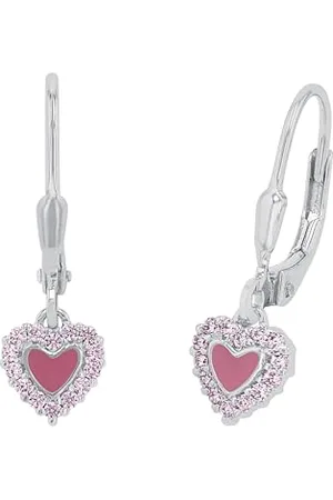 Prinzessin Lillifee Ohrhänger 925 Sterling Mädchen Kinder Ohrschmuck, mit Zirkonia synth., 2,1 cm, , Herz, Kommt in Schmuck Geschenk Box, 2036257