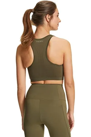 Falke Damen seamless Sport-BH, Madison Melange Low Support - Bra Top mit breiten Trägern, Funktionsfaser, 1 Stück, Farbe Grau, Größe: S