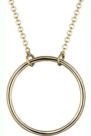 Elli Halskette Damen Kreis Geo Minimal in 925 Sterling Silber vergoldet