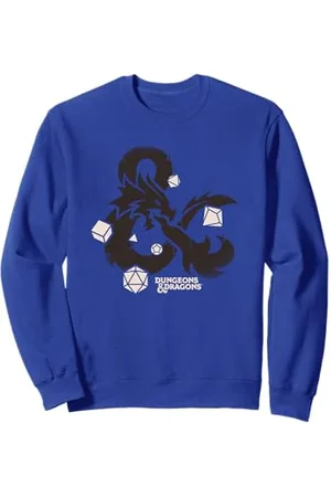 Dungeons & Dragons Ampersand White Rolling Dice Sweatshirt