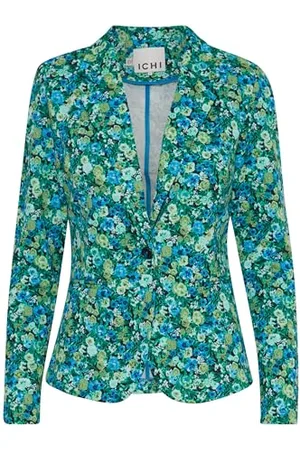 Ichi IHKATE Print BL18 Damen Blazer Jackenblazer 74% Polyester, 22% Viskose, 4% Elasthan Regular fit, Größe:S, Farbe: