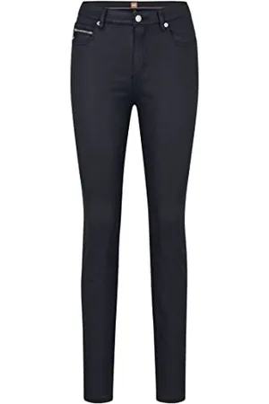 HUGO BOSS Damen Jackie Slim MR 1.1 Regular-Fit aus Satin-Stretch-Denim Dunkel Lila 25