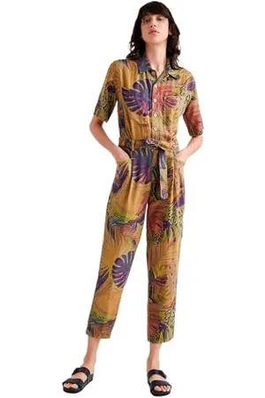 Desigual Womens Pant_Lara Overalls, Green, S