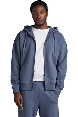 G-Star RAW Herren Essential Loose Zip Thru Hooded Sweatshirt, , XXL