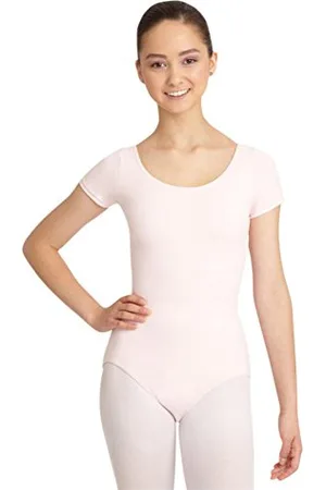 Capezio Klassischer Damen-Tanzanzug, kurzärmelig - Pink - X-Large