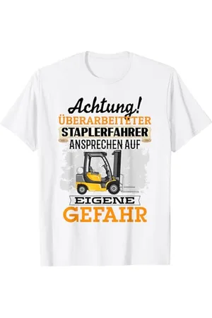 witzige und lustige Sprüche T-Shirt - Staplerfahrer Spruch Geschenk - , Kurzarm, Unisex, Small, Klassisch, Winter, Frühling