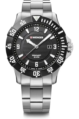 Wenger Herren Armbanduhr Seaforce Ø 43 mm, Swiss Made, Analog Quarz, Wasserdicht bis 200 m, Edelstahl-Armband, , 01.0641.131