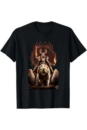 ANNE STOKES Wikingerhexe auf dem Bären Kollektion T-Shirt