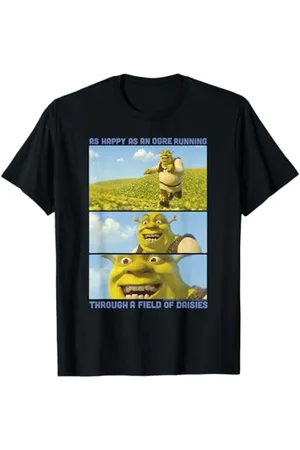 Shrek As Happy As An Ogre Running Through A Field Of Daisies T-Shirt
