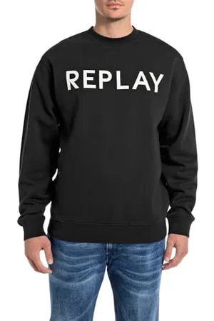 Replay Herren Sweatshirt Oversized, Schwarz (Black 098), 3XL