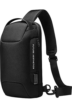 BANGE Sling Bag, Wasserdichte Herren Brusttasche Schultertaschen Crossbody Sling Rucksack für Herren, schwarz, Medium, Reisen