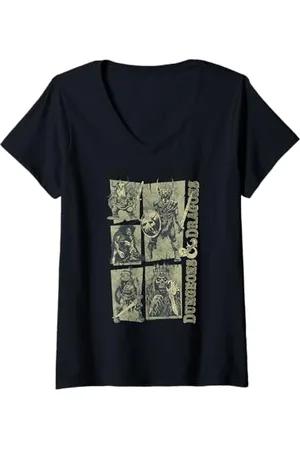 Dungeons & Dragons Damen Classic Creatures T-Shirt mit V-Ausschnitt