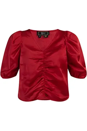Faina Damen Drapiertes Top caneva, , X-Small