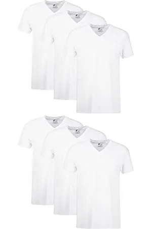 Hanes Herren 777vp6 V-Ausschnitt-T-Shirts (6 Stück) Gr. S